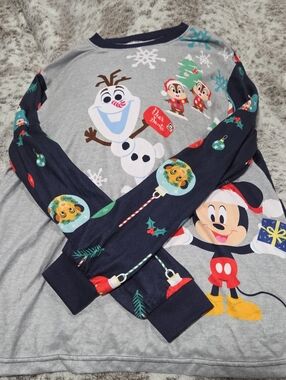 Disney Christmas Pajama Set featuring Mickey Mouse & Olaf